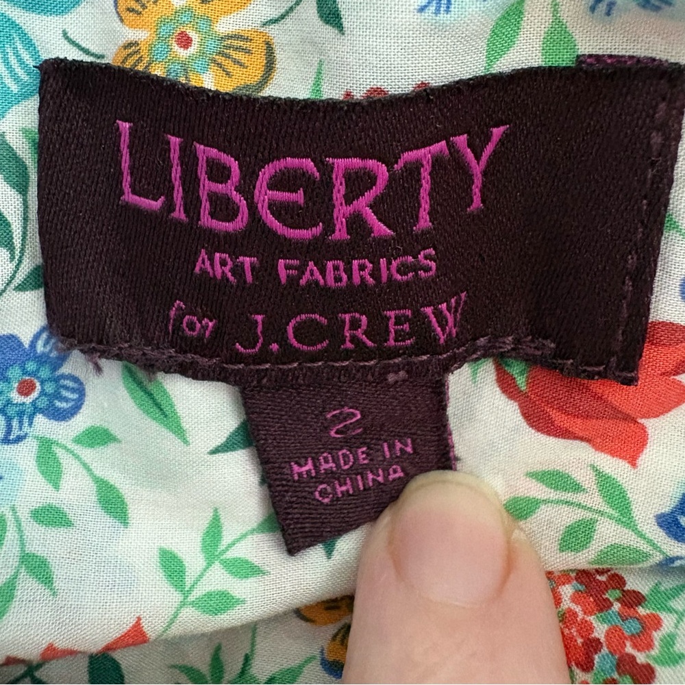 J.CREW Size 2 Liberty perfect shirt in Edenham floral Style G4375 - Picture 9 of 10